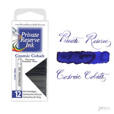 Pk/12 Private Reserve Fountain Pen Ink Cartridges, Cosmic Cobalt