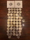 Lot Of 74 - mixed lot of Mercury dimes and Roosevelt Dimes 90% Silver