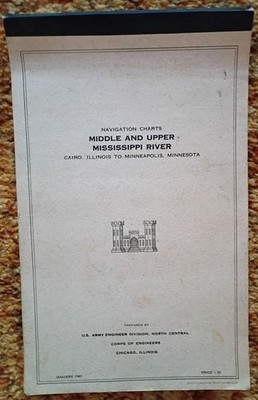 Vintage 1963 Middle and Upper Mississippi River Navigation Charts