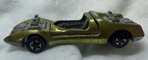 Vintage Hot Wheels Redline - Mod Quad Lime Yellow Hong Kong 1969 Mattel US