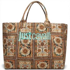 Moda Just cavalli Borsa shopping Beach Capsule Donna Multicolore in Canvas