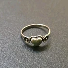 Vintage Navajo Sterling Silver Turquoise Heart Ring