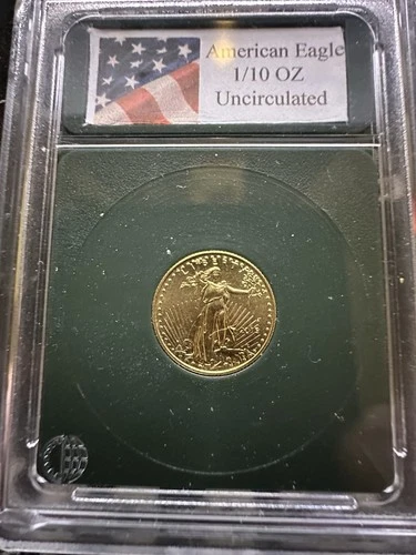 2015 $5 American Gold Eagle – Gold Breaks Slab – 1/10 oz Fine Gold