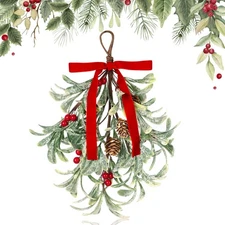 Mistletoe Christmas Decor - Artificial Hanging Mistletoe Picks Decoration for...