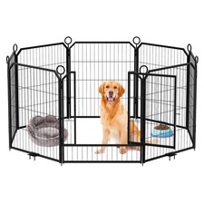 8-Panel Dog Playpen, 32 Inch Portable Pet Exercise Pen for Indoor  Outdoor U...