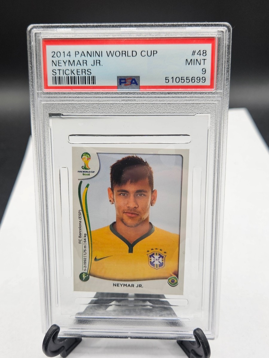 2014 Panini FIFA World Cup Brazil Album Stickers Neymar Jr #48 PSA