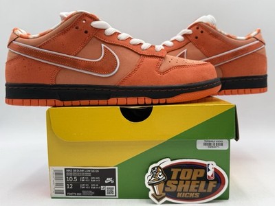 DS New Nike Dunk Low SB Concepts Orange Lobster Size 10.5 Authentic Rare 2022 OG