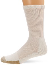 Thorlos Mens Tx Max Cushion Crew Tennis Socks, White 1 Large, Pair 