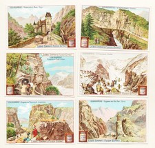 Passi Montani Alpi Alpinismo Montagna Sanguinetti S 678 Litho Liebig 1901