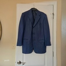 Ermenegildo Zegna 15 Milmil 15 wool Houndstooth blazer IT50 US 40 Navy Black