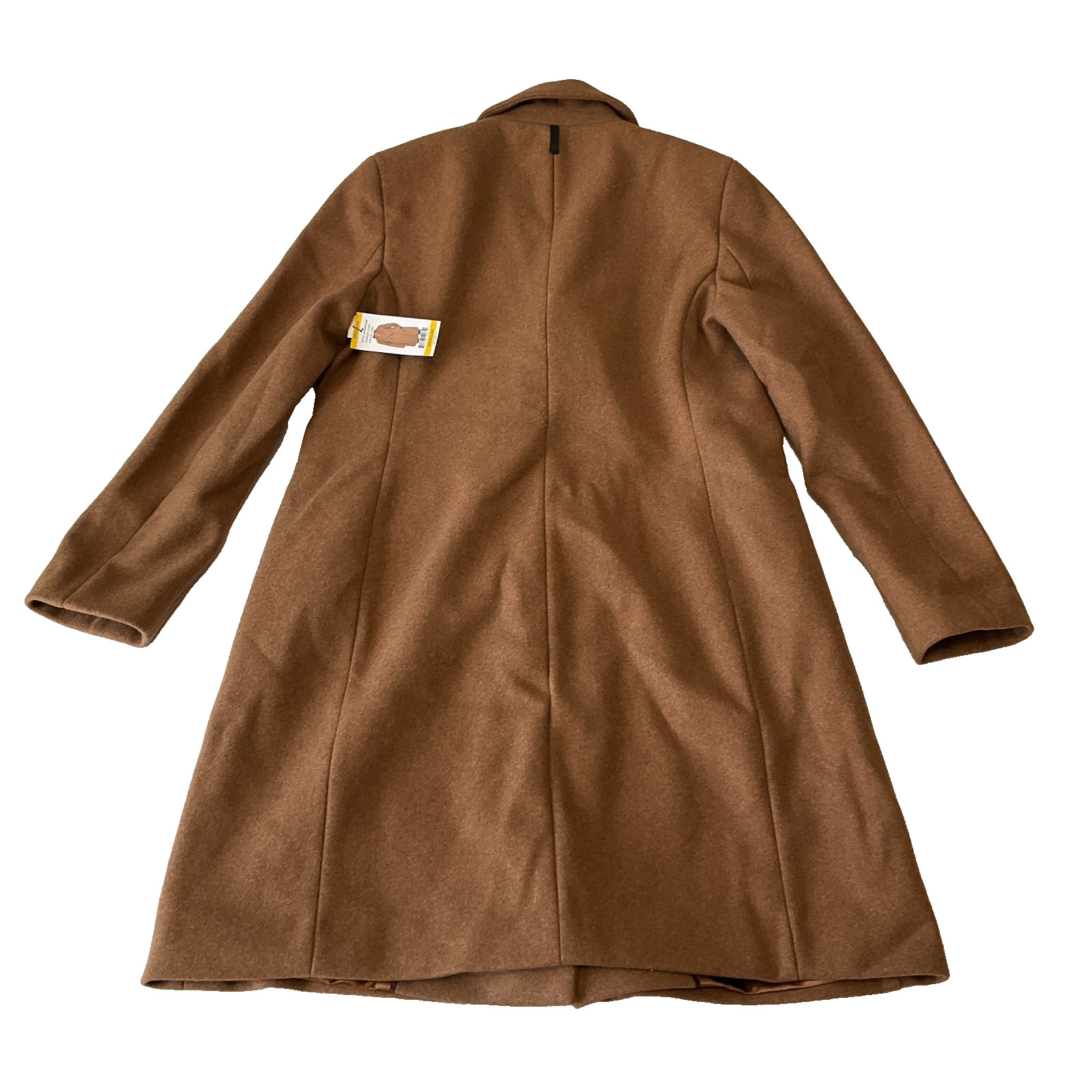 Dkny Trench Coat Womens Size M Brown Double Breasted Pockets Lined