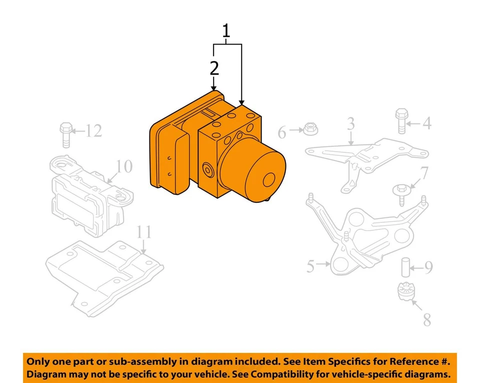 Conjunto de pieza de freno antibloqueo para BMW 128i 2664856 09-13 Foto 3 de 4