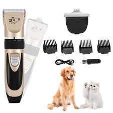 Dog Clippers Grooming Kit, Low Noise with Rechargeable, Pet Shaver Cordless E...