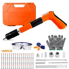 Pistola De Clavos Para Concreto Hormigón Framing Construcción Con Accesorios Kit