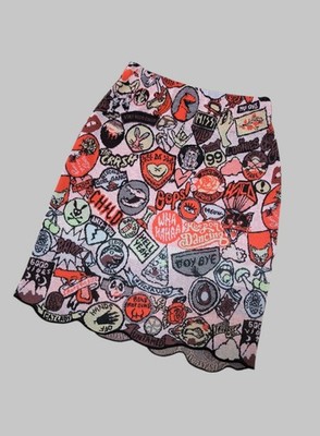 M Missoni Women wool blend printed midi skirt Size 42 (US 6) Rare Cute