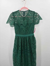 Pre-Owned Self Portrait Green Size 4 Maxi Short Sleeve Dress