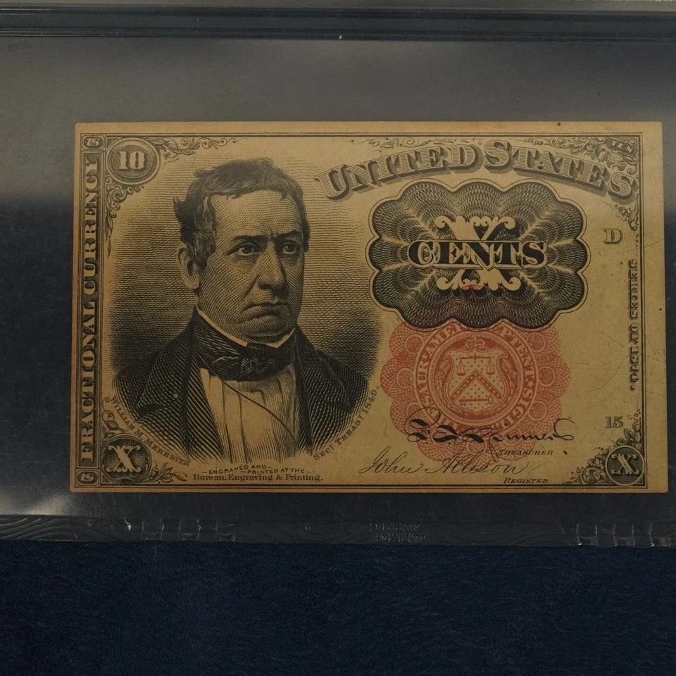 Fr 1265 10 Cent Fifth Issue Fractional Currency PMG 64 Choice Uncirculated - Image 2 of 4
