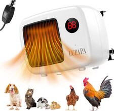 Large Dog House Heater with Thermostat, 300W/600W outside Pet House Heater for W