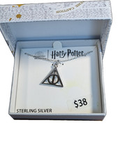 Official Harry Potter Deathly Hallows Sterling Silver Necklace - Newspaper Box
