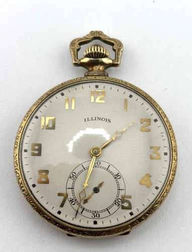 Illinois Autocrat Antique Mechanical Pocket Watch  17J  12s   3682017   WORKS!!