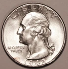 1942-P Washington Quarter - Gem BU - #7797D - FREE SHIPPING