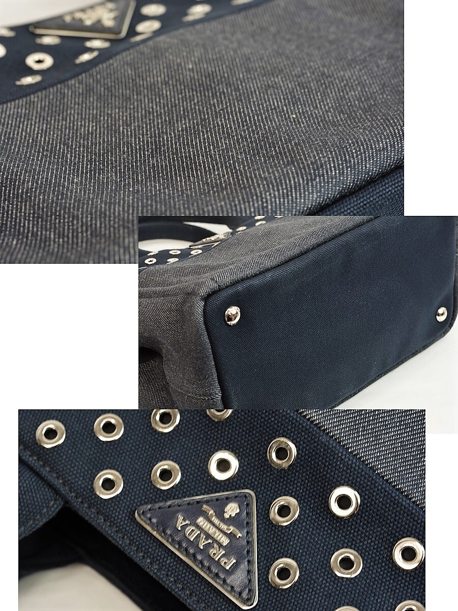 Item PRADA CANAPA Denim Tote Bag 1BG439 from japan thumbnail 5
