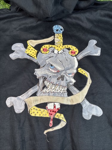 Vintage Johnny Blaze Men’s Sz 2XL Death Skull Full Zip Jacket Y2K Grunge - Rare - Picture 3 of 11