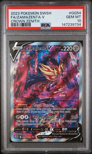 2023 Pokemon SWSH Crown Zenith #GG54 FA Zamazenta V PSA 10 GEM MINT