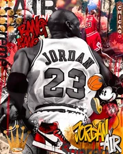 Michael Jordan Graffiti Street Art Giclee Fine Art Print - Limited Edition