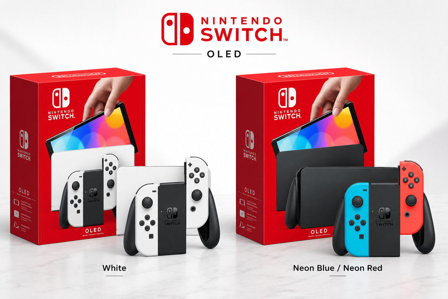 Nintendo Switch OLED 64GB Console Full Set HEG-001  - FAST FREE SHIP
