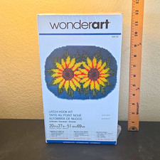 Wonderart Sunflowers Latch Hook Kit 20x27 Canvas Pre-Cut Yarn MPN 426125