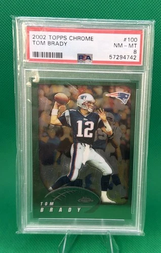 2002 Topps Chrome Tom Brady #100 Patriots 1st Chrome Card PSA 8 🔥GOAT🔥 Invest