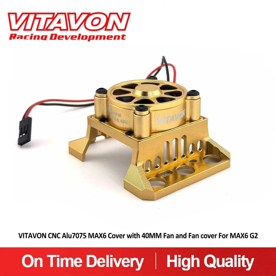 Vitavon CNC Alu7075 MAX6 ESC Cover with 40MM Fan and Fan Cover For MAX6 G2 - Image 3 of 4