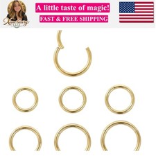 6Pcs Nose Rings Hoops Set for Women Men-316L Surgical Steel 18 Gauge Nose Hoo...