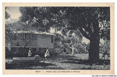 CAR-ADWP7-0398-TAHITI - House Under The Mango Trees In Papeete
