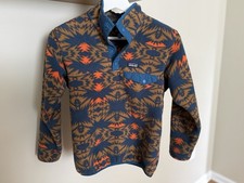 Patagonia Boys' Lightweight Synchilla Snap T-Pullover Sweater Kids Size M