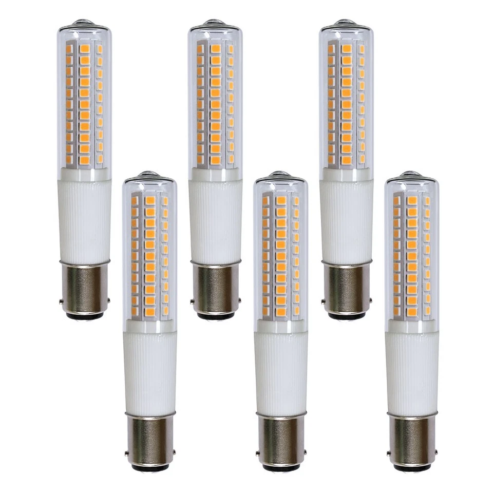 NCC-LICHT 6 X LED Ampoule Tube T18 8,5W = 80W B15D Clair Réel 1100LM Blanc Chaud 3000K