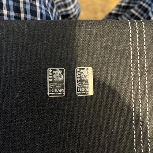 Wessex Mint 1g .999 Silver George & The Dragon Bar - Pure Silver Bullion