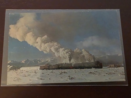 Colorado & Southern Railway Rotary Snow Plow Train Postcard K. C. Crist Photo