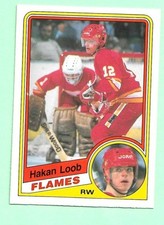 (1) HAKAN LOOB 1984-85 O-PEE-CHEE  # 229 FLAMES ROOKIE EX-MT CARD (M9990)