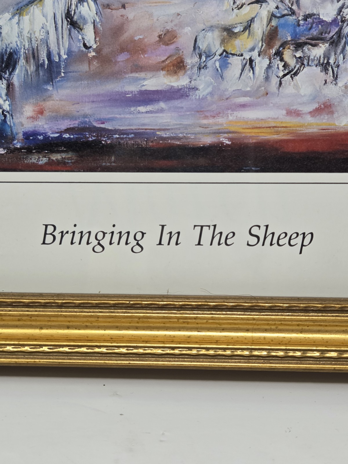 Ted De Grazia “Bringing In The Sheep - Monument Valley” Framed Print 12" X 10"