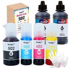 6PK Koala 502 Ink Refill Kit for Printer ET-2760 4760 3850 2850 4850 ST-2000 etc