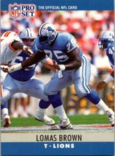 1990 Pro Set #98 LOMAS BROWN - LIONS
