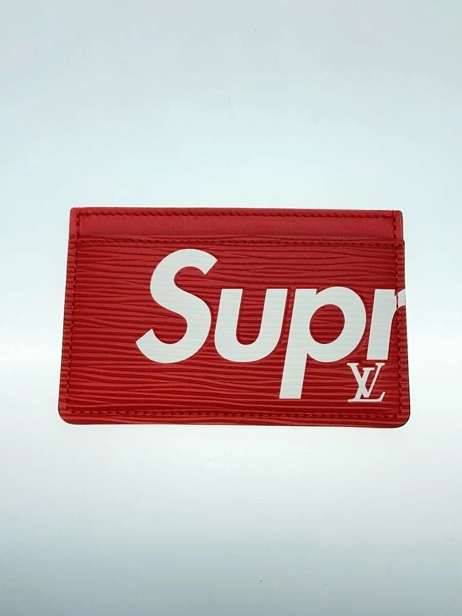 LOUIS VUITTON × Supreme M67712 Epi Porte Cult Simple Porte Cartes Porte Carte Étui Rouge