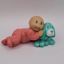 Cabbage Patch Kids Doll Baby Pink Pajama Stuffed Animal Puppy Figure 1984