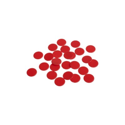 Spielchips - 16 mm - rot - matt