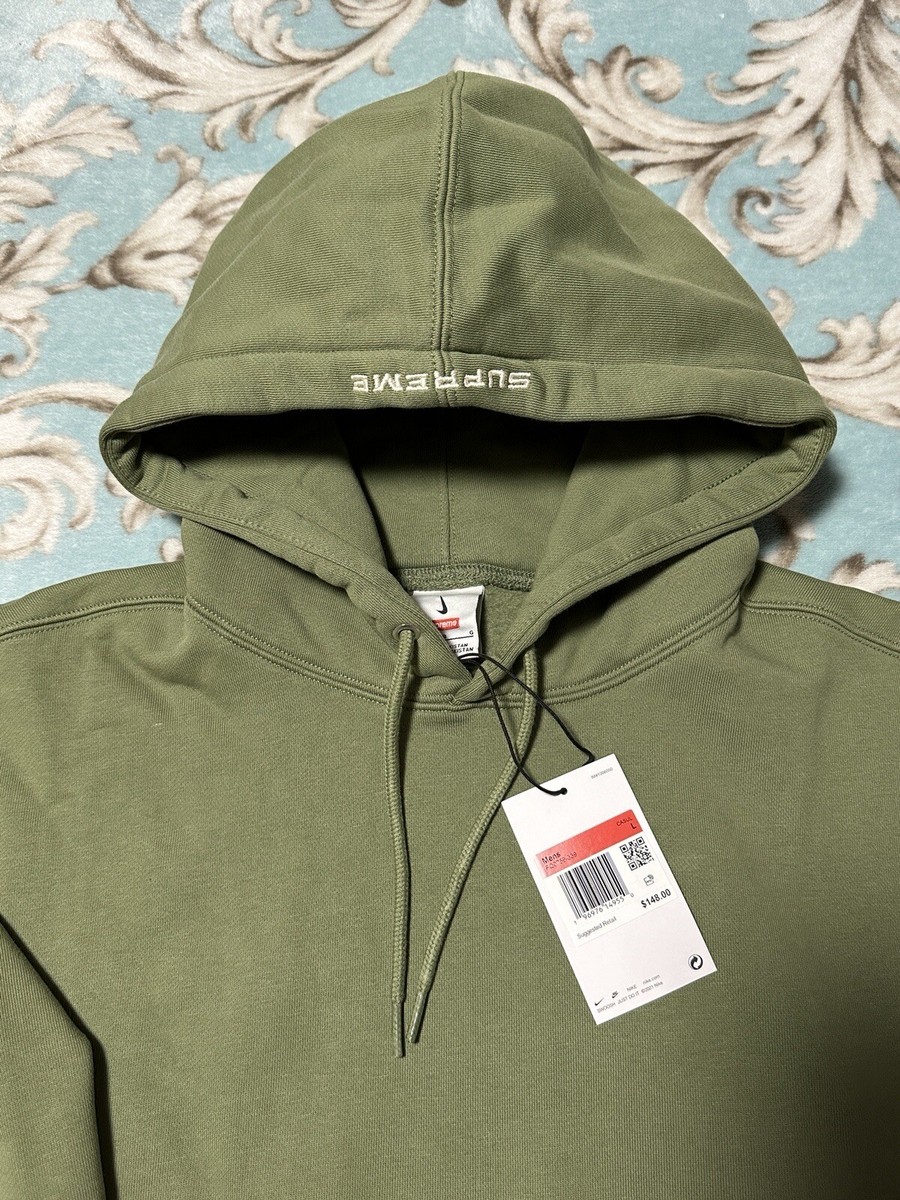 SUPREME NIKE HOODED SWEATSHIRT (LARGE) (OLIVE) SS24 DENIM SUPREME NIKE HOODED SWEATSHIRT (LARGE) (OLIVE) SS24 DENIM