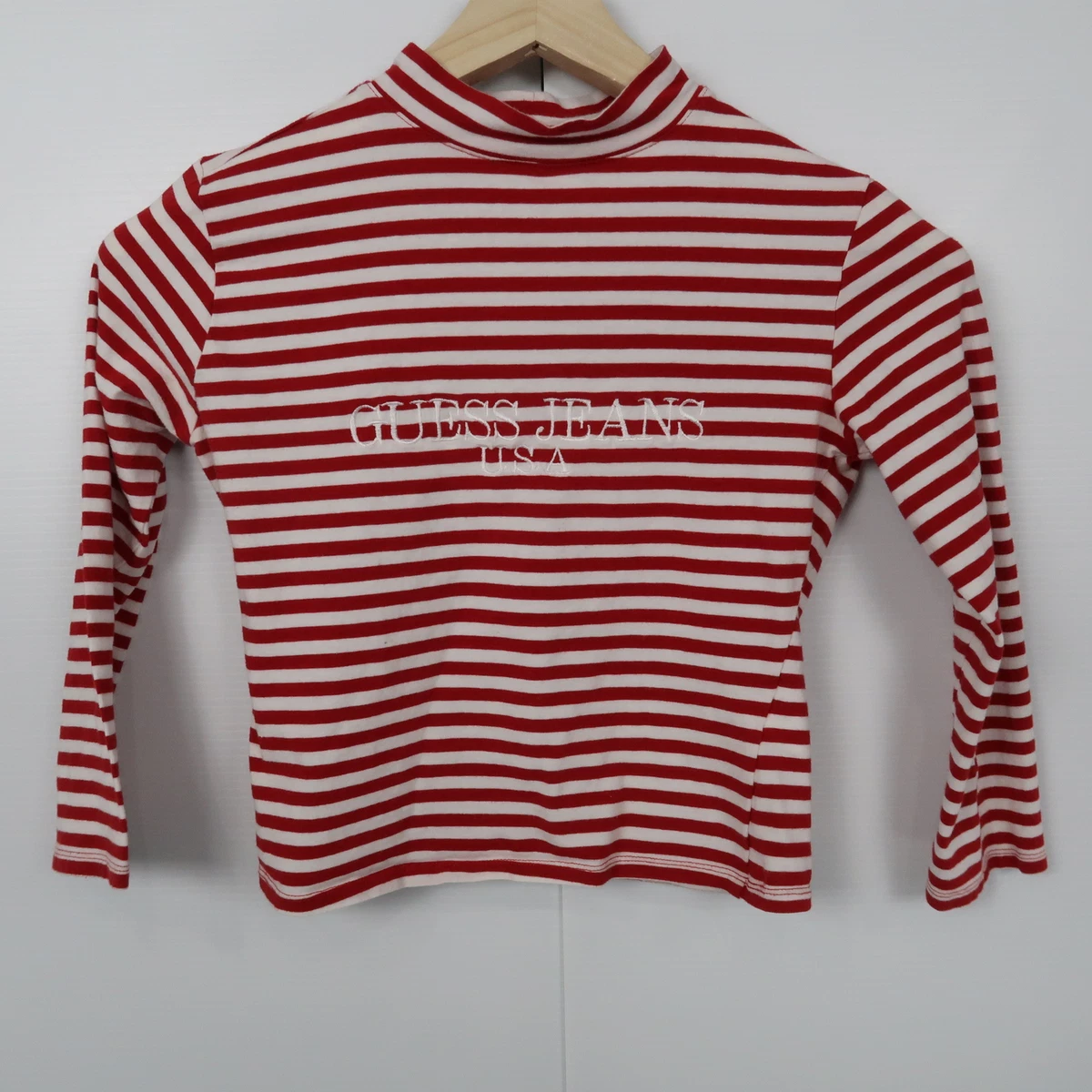 Guess mock neck logo tee discount