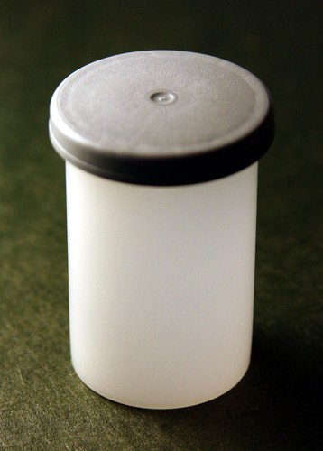 20  35mm film cans canisters containers - Kodak clear with gray lids