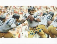 DAN FOUTS SAN DIEGO CHARGERS SIGNED AUTHENTIC 8X10 PHOTO B w/COA NFL LEGEND 